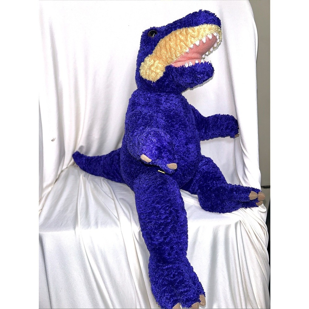 Build-A-Bear SOFT DARK PURPLE & TAN DINOSAUR 17" Plush STUFFED ANIMAL Toy